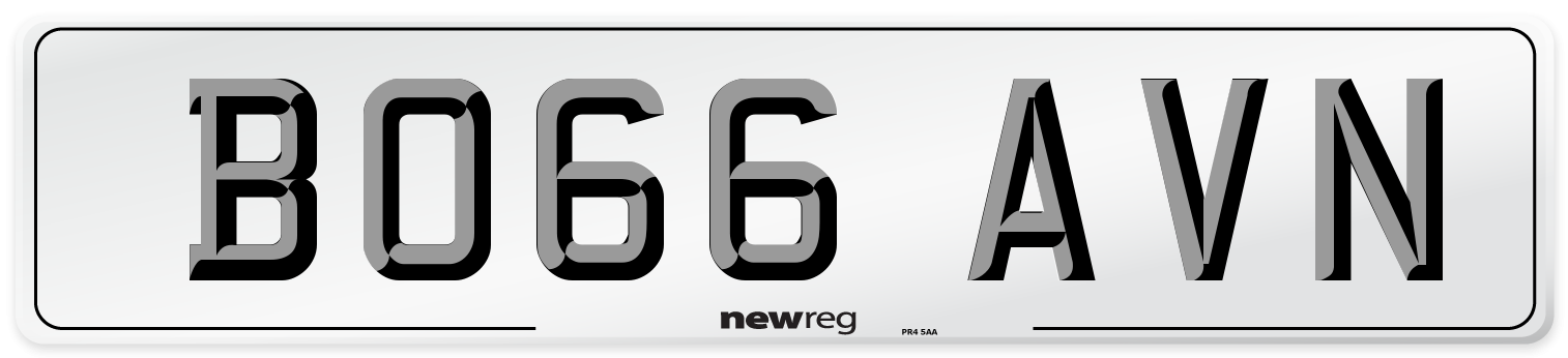 BO66 AVN Number Plate from New Reg